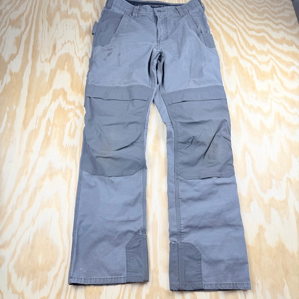 Carhartt Steel Relaxed Fit Cargo Work Pants Gray Ripstop Mens 30x32
